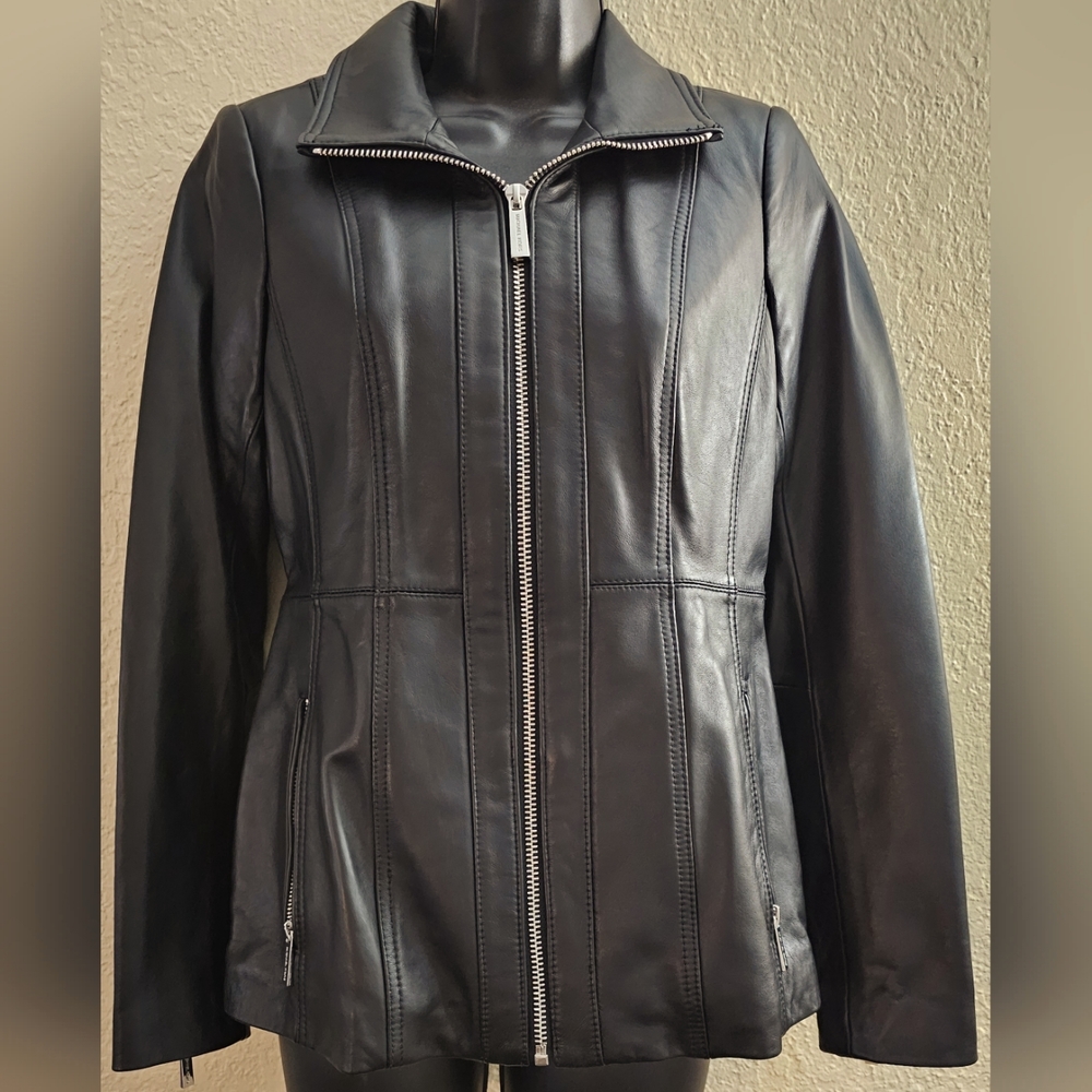 Michael Kors Genuine Leather Jacket - XS